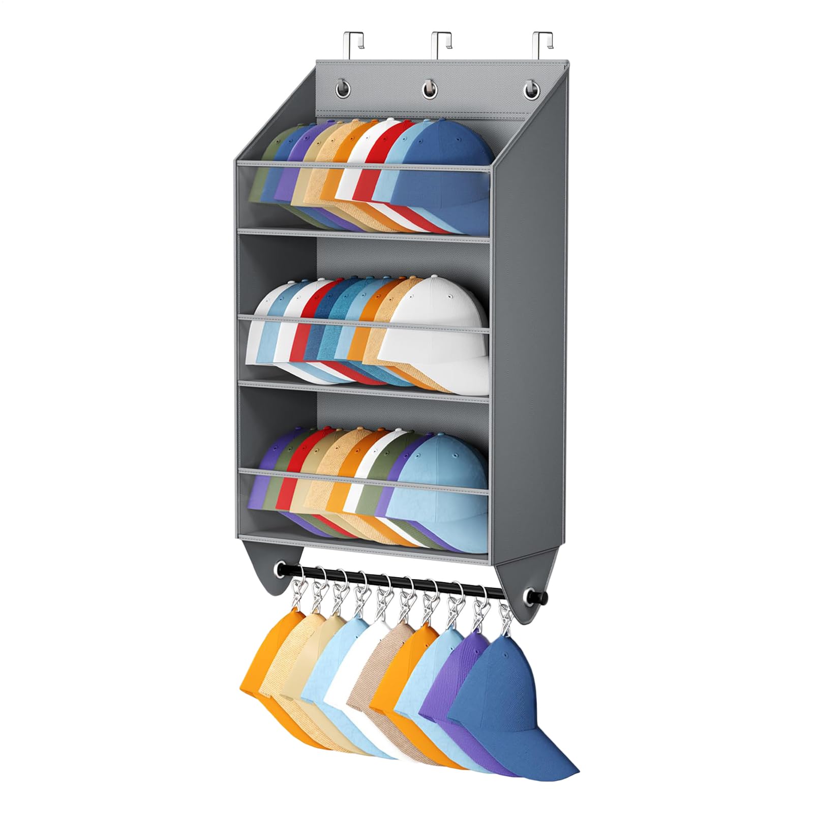 Range-casquettes de baseball pour porte | Rangement de dressing optimal