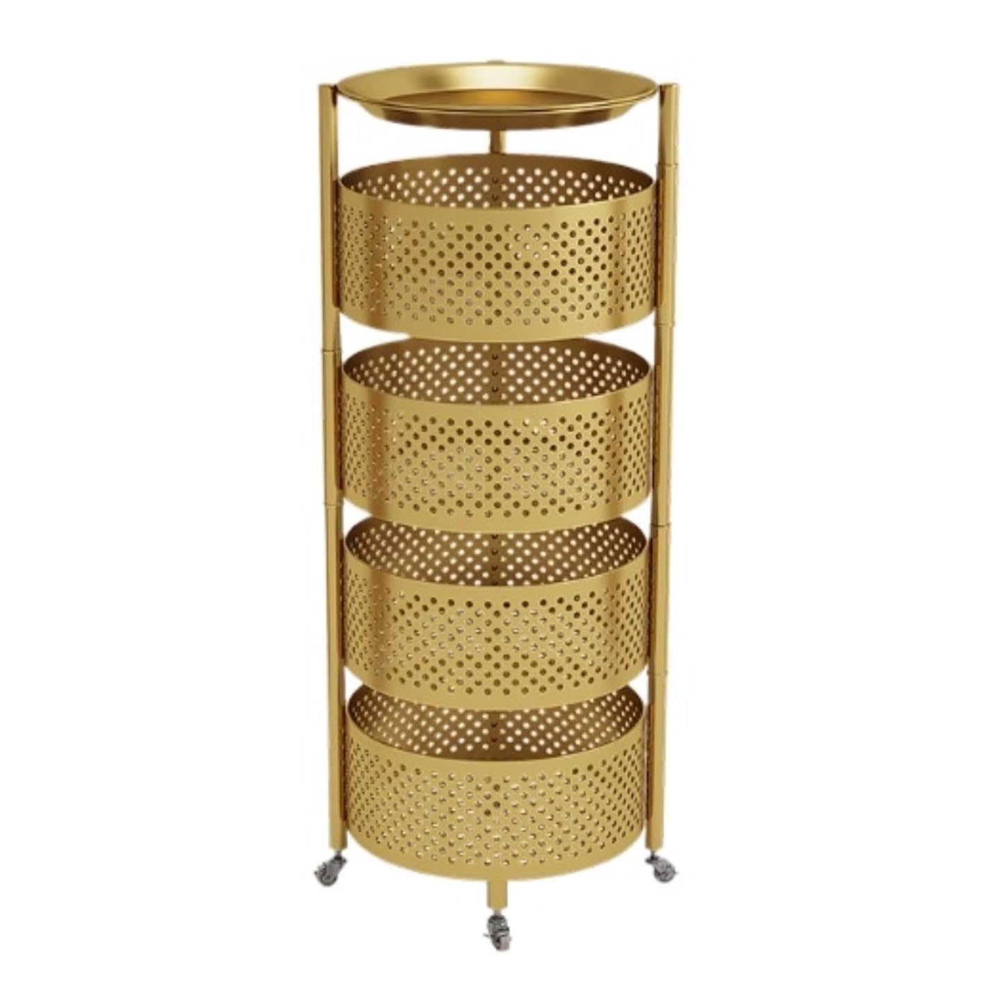 Shswud Gold Esthetician Cart, Salon Beauty Cart Hairdressing Trolley Hair Rolling Storage Organizer Makeup Cases Spa Utility Carts Nail Cart(81Cm)
