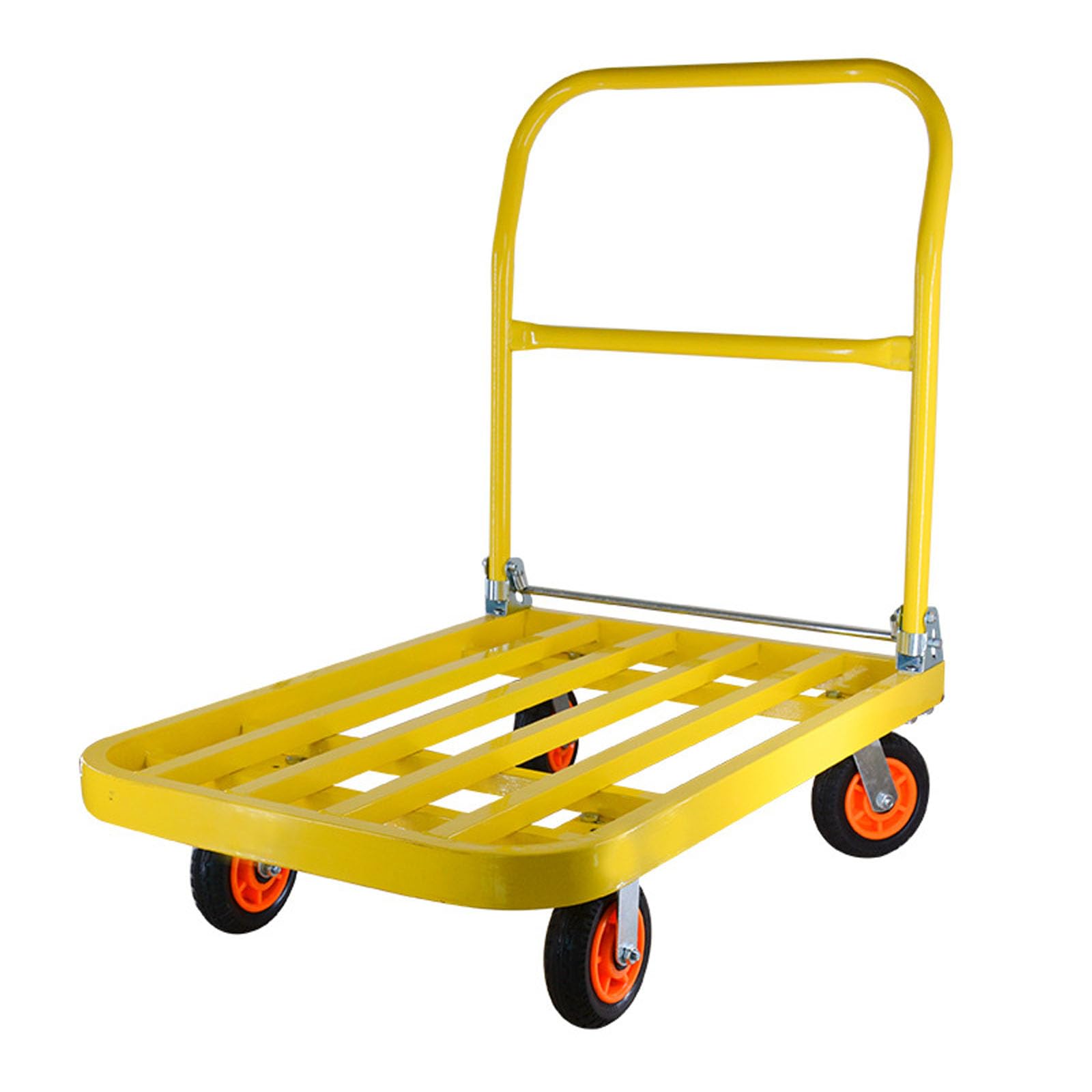 Składany wózek transportowy, ciężki, aluminiowy wózek platformowy, obciążenie 200 kg, wózek z kółkami, przenośny, składany, 90 cm