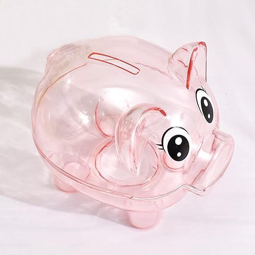 Miniatura 3 de Alcancía banco de dinero de plástico tarro de dinero transparente banco de monedas para niñas y niños regalos para cumpleaños Pascua Navidad baby