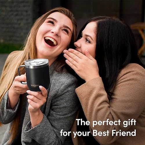 Miniatura 2 de VAHDAM Bestfriend Taza (10.1 fl oz10.1 onzas), color negro, reutilizable, taza de té y café, acero inoxidable 188, vaso de viaje aislado al vacío,