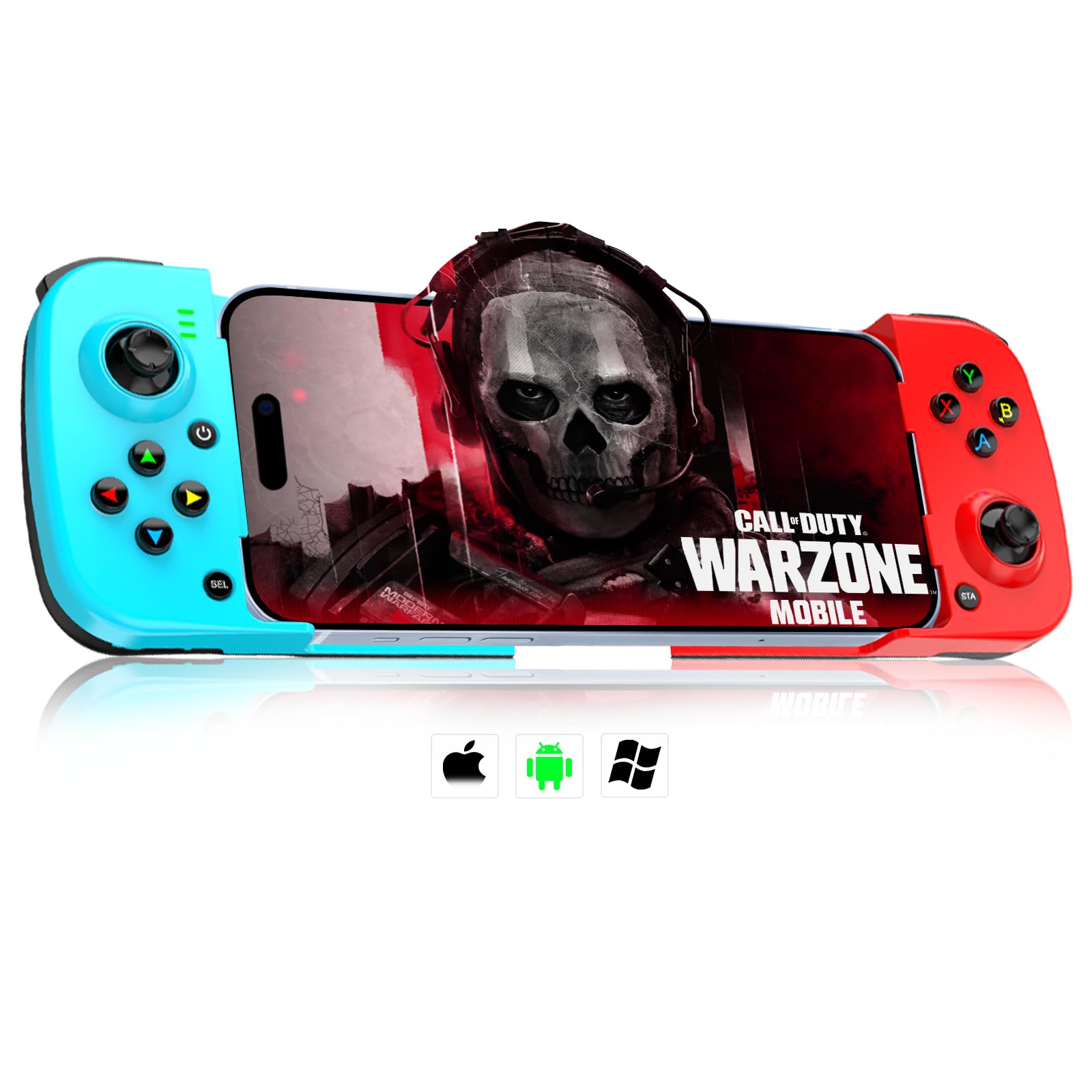 arVin Manette de jeu sans fil pour iPhone/Android/PC, Bluetooth Mobile Gamepad Joystick pour iPhone 14/13/12/11, Samsung
