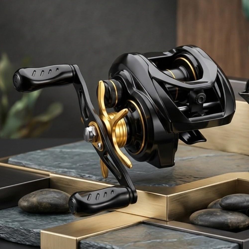 Kołowrotek odlewniczy DC 7,2: 1 stosunek 8 kg Drag 4+1BB słodkowodne | Hamulec elektroniczny DC, gładkie odlewy, niezawodne zestawy haków, przełożenie 7,2:1, gatunki słodkowodne