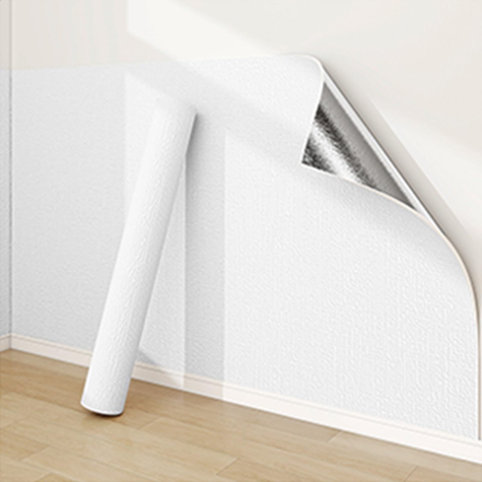 Panel de aislamiento térmico autoadhesivo de espuma IXPE | Aislamiento de pared multicolor 50 x (280-2000)cm: panel insonorizado para la oficina en casa (White,W 50 x 1000 cm)