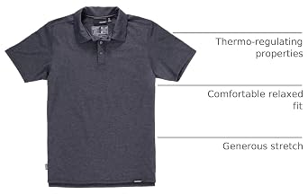 TRUEWERK Men's EDO Work Polo Shirt - Tech Performance Collared Shirt