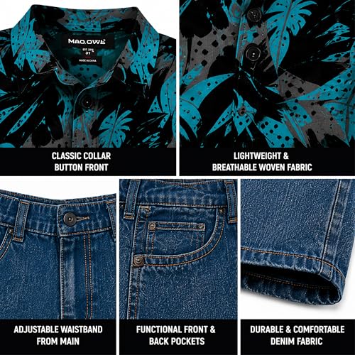 Image of Volcom Infant Toddler Boy Shorts Set - 2 Piece Short Sleeve Graphic Tees & Denim Shorts - Toddler Summer Clothes (12M-7)