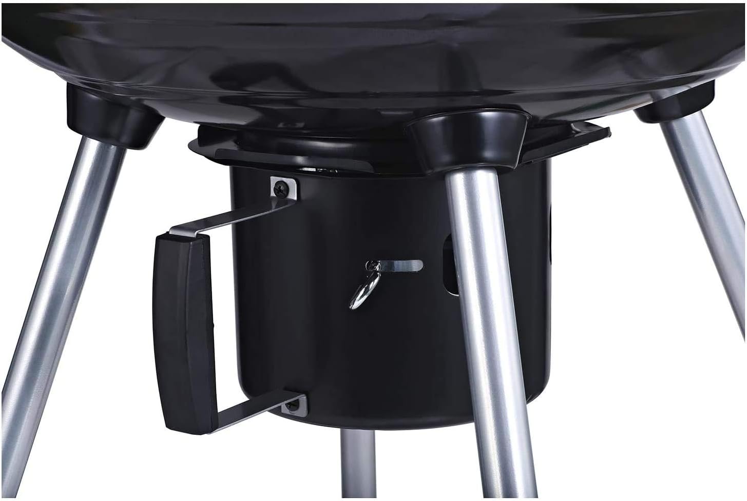 Outsunny Barbecue BBQ a Carbonella con Termometro Doppia Griglia Ripiano Inferiore 2 Ruote Metallo 57x63x94 cm Nero e argento Outsunny Barbecue BBQ a Carbonella con Termometro Doppia Griglia Ripiano Inferiore 2 Ruote Metallo 57x63x94 cm Nero e argento