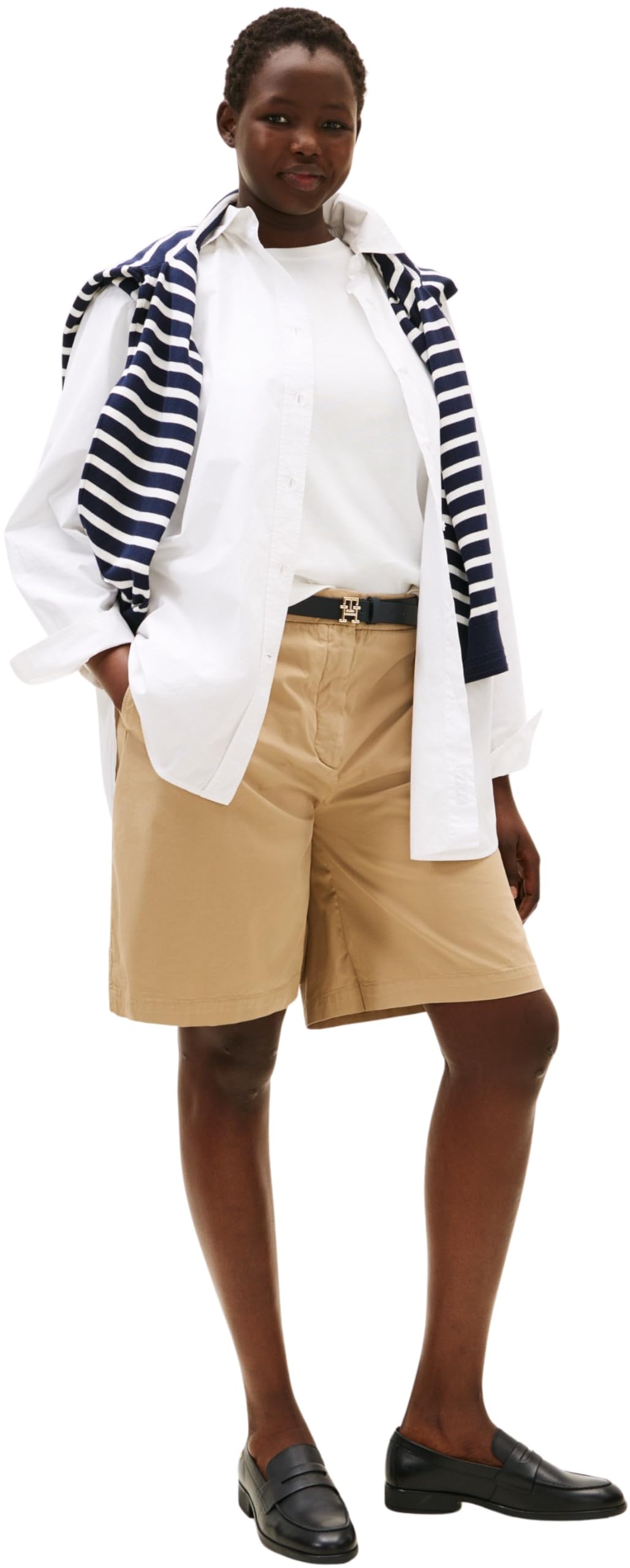 Tommy Hilfiger Damen CRV CO Blend GMD Chino Short WW0WW46084 CRV Co Blend GMD Chino Short Ww0ww46084
