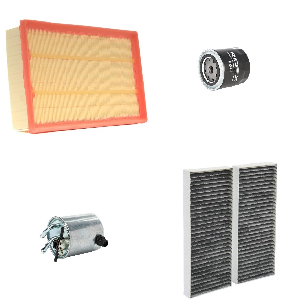 RIDEX 4055F29181 Kit de filtros con junta tórica Compatible con NISSAN NP300 Navara Pick-up D40