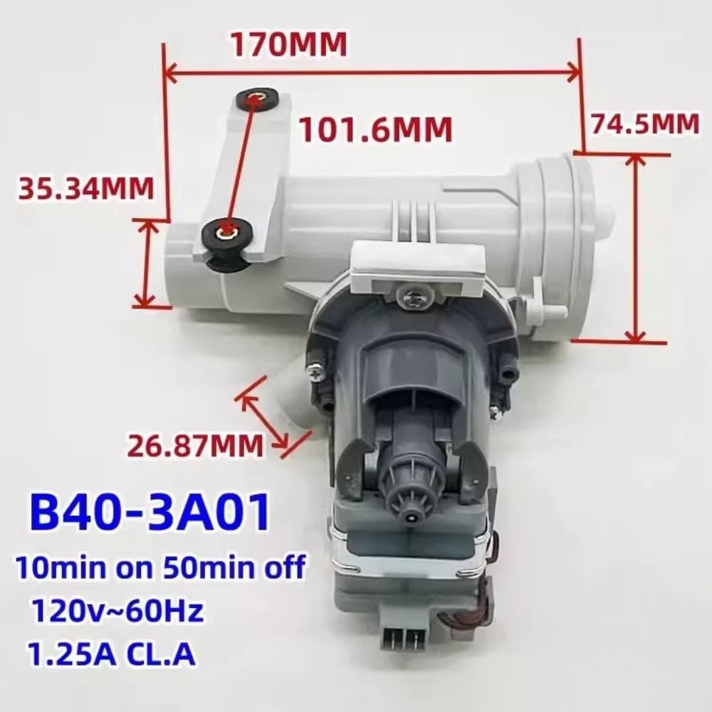 Bomba de Desagüe para Lavadora Conjunto De Bomba De Drenaje Universal Para Lavadora B40-3A01 120V 60Hz