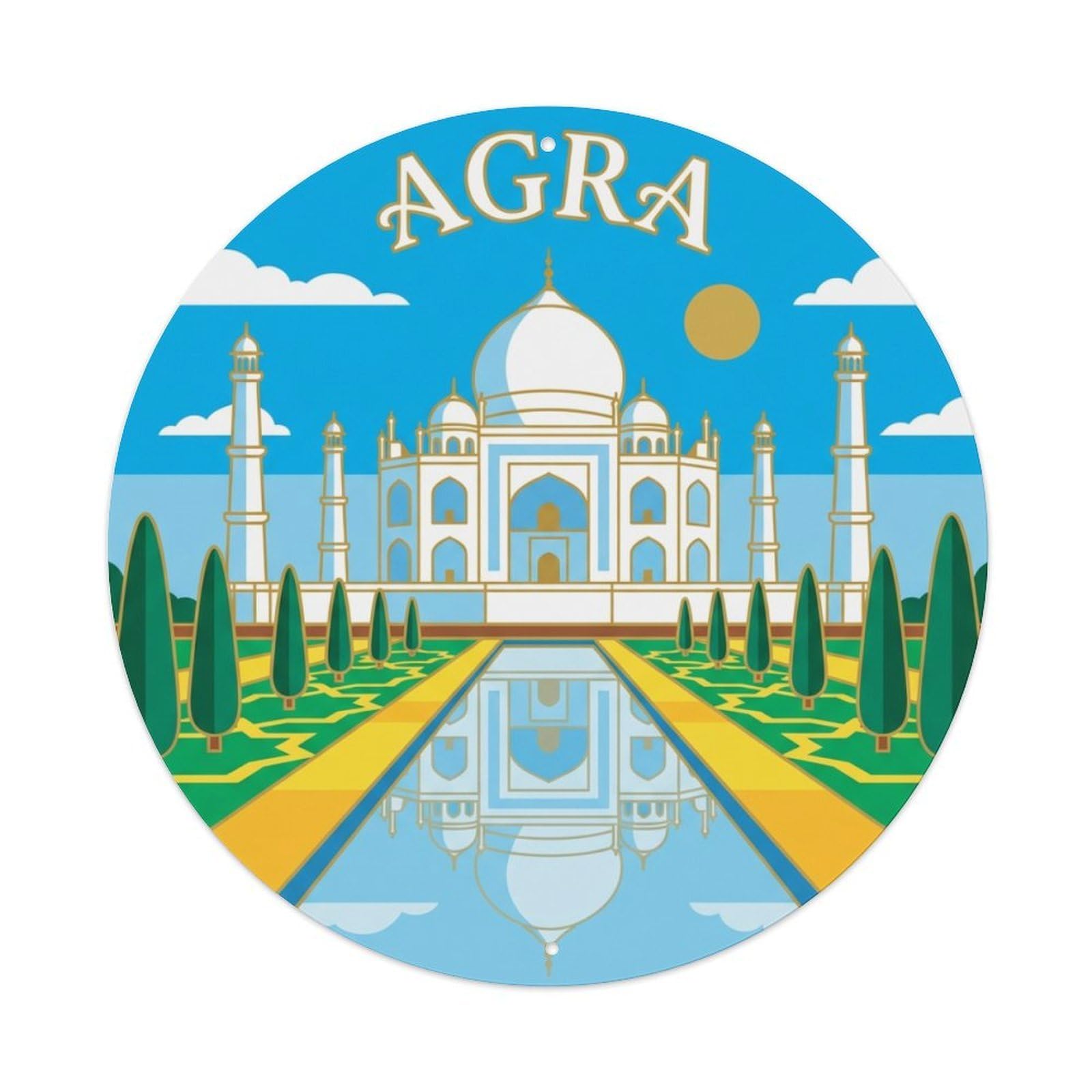 India Vintage Travel Agra Metal Tin Sign