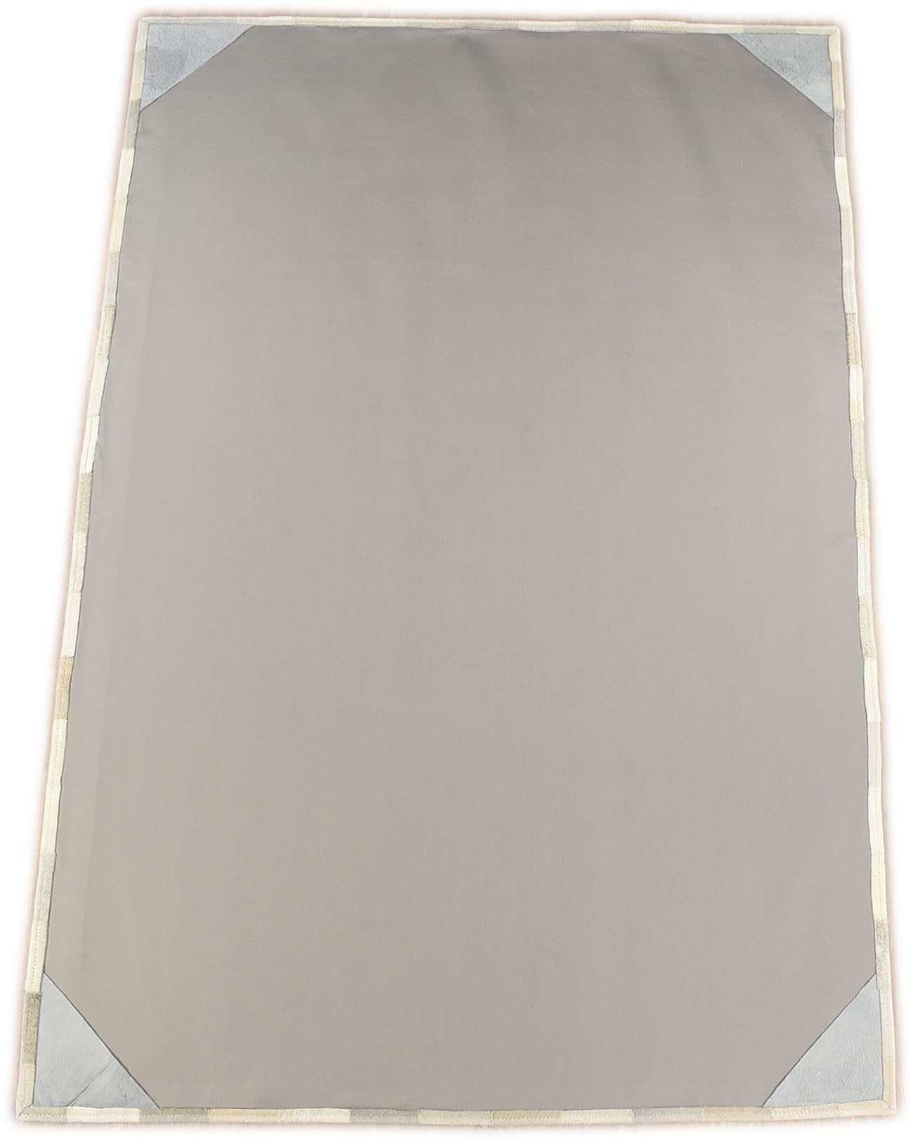 Kuhfelle Online & Nomad KUHFELL Teppich HELLGRAU BEIGE Natur Patchwork 120 x 180 cm Echtleder Fell Teppich (Hellgrau)