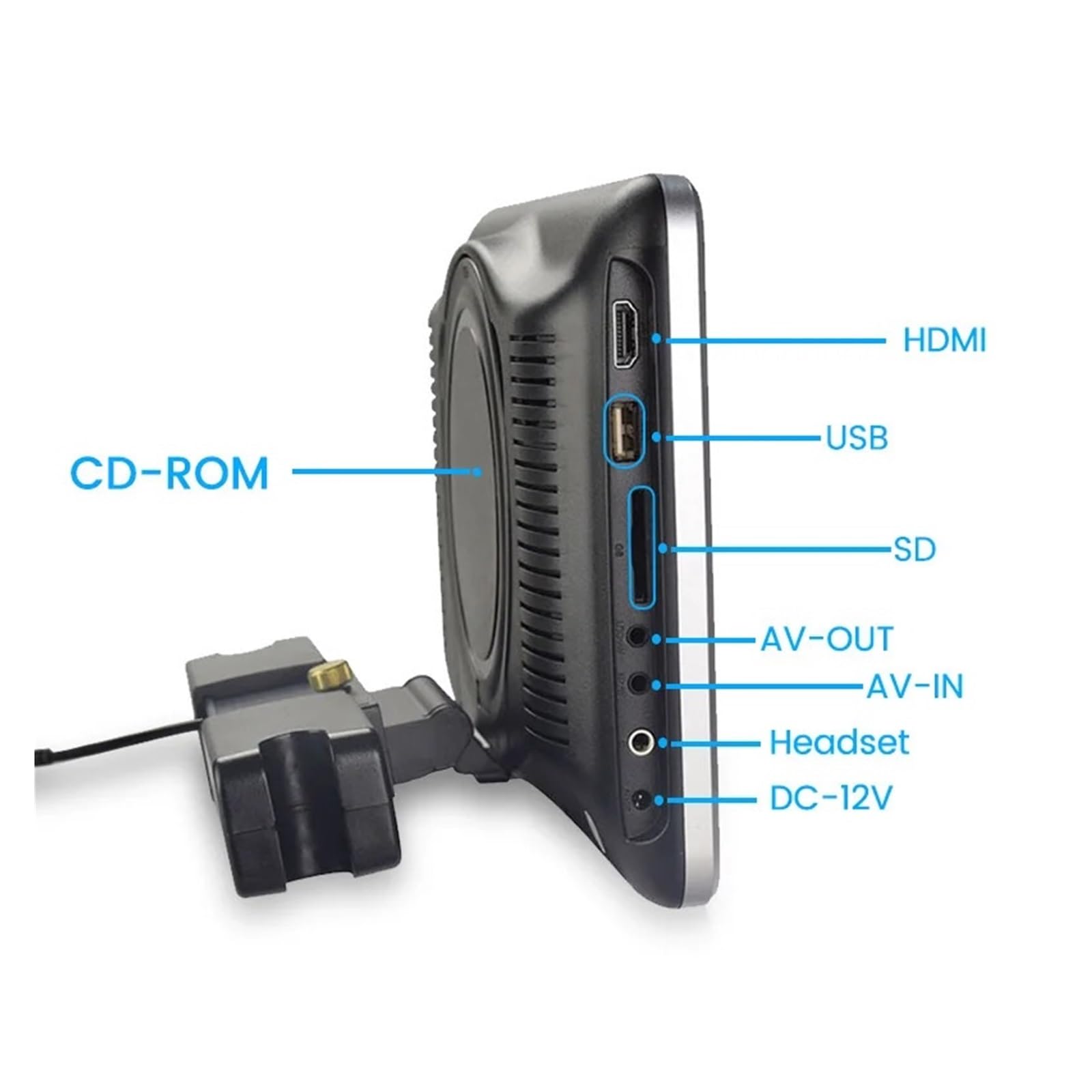 Poggiatesta For Auto Con Monitor 10,1" 1024 * 600 USB/SD/IR/FM TFT LCD For DVD Radio TV Headers Touch Button Giochi MP5