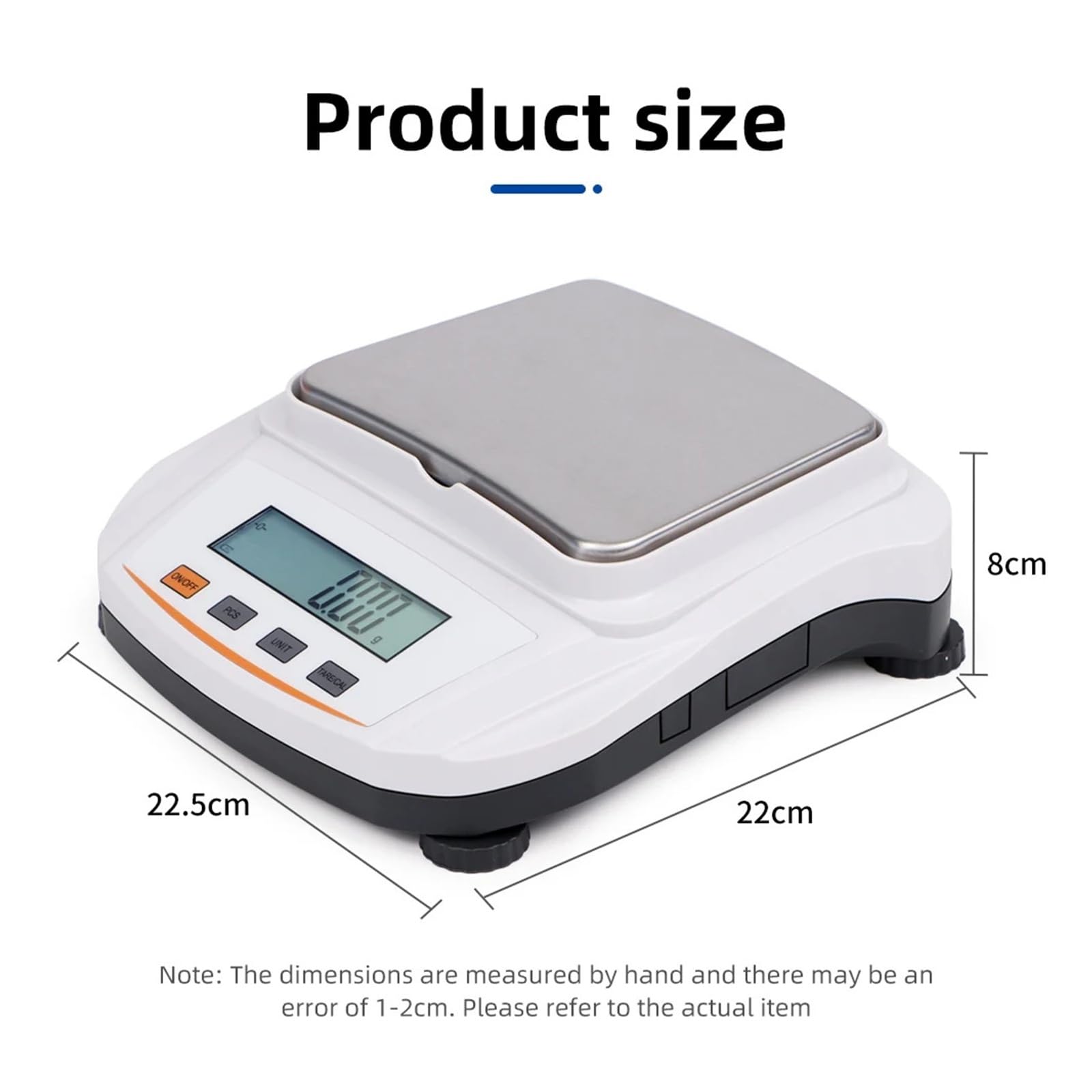 Balance analytique Balance numérique 500G/0.01G 2000G/0.01G Balance de poids plaque d'acier inoxydable compteur de laboratoire Balance analytique Conversion d'unités(2000g 0.01g)