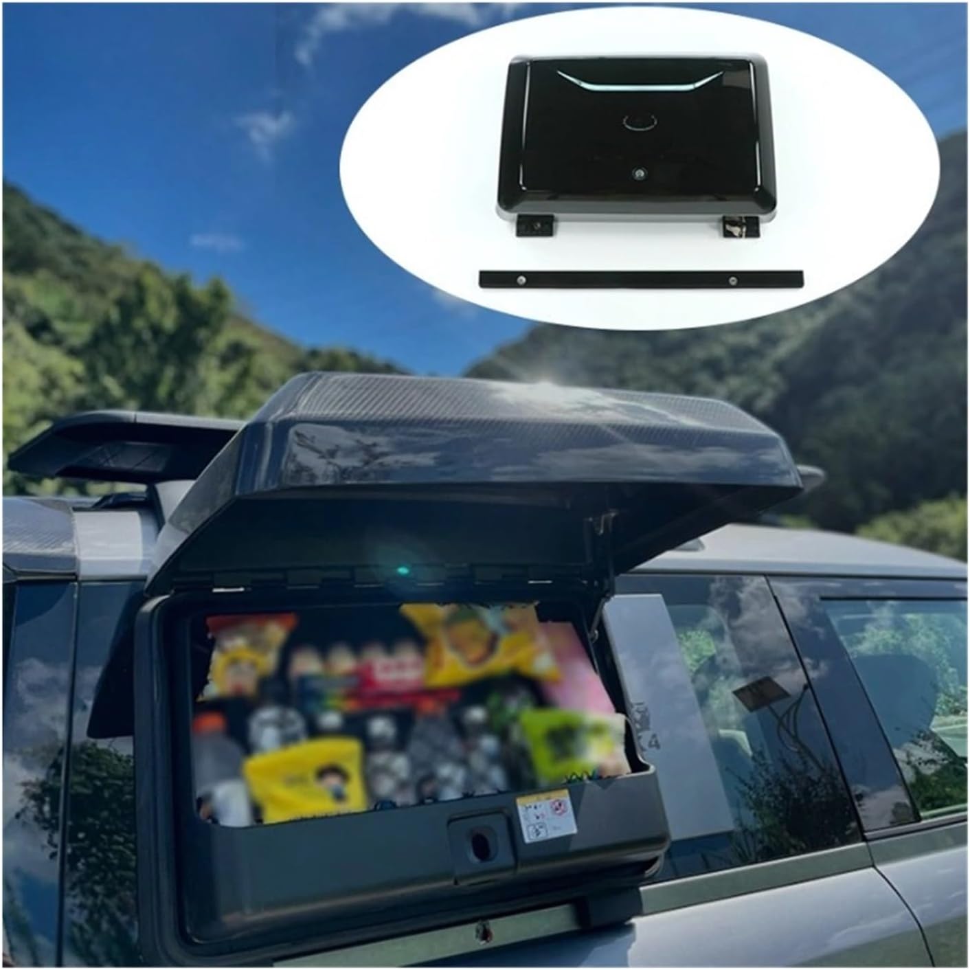 Side Storage Luggage Box Roof Rack Side Tool Equipment Box Auto Part Compatible for Defender 90/110 2020 2021 2022 2023(90 Trim Strip Brown)