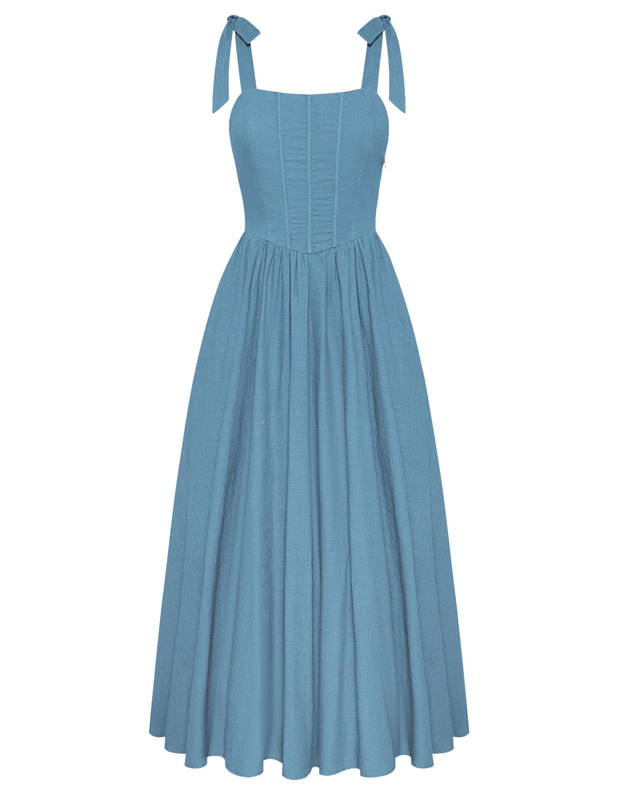 Scarlet Darkness Women Renaissance Corset Dress Square Neck Cottagecore Fishbone Sundress