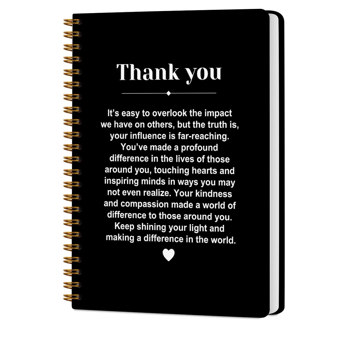 CQM Thank You Hardcover Spiral Notebooks, Notebook College Ruled, Thanksgiving Gifts for Colleagues Leaders, Thank You Gift for Women Men Coworkers Leader Mentor Appreciation Gifts for Employees — image 1