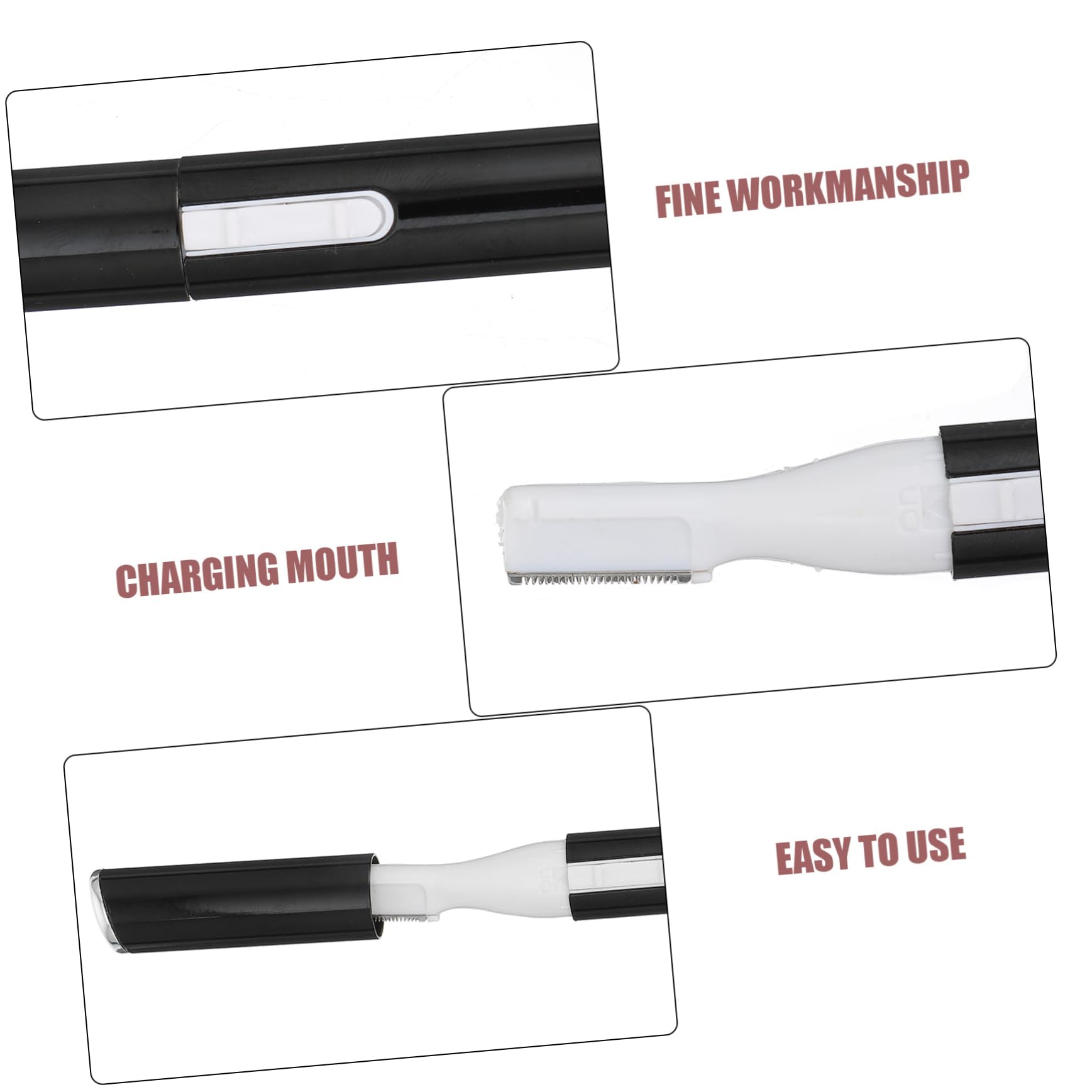 minkissy 3 Sets Compact Electric Eyebrow Razor Hair Removal for Face Grooming Trimmer Painless Hair Removal