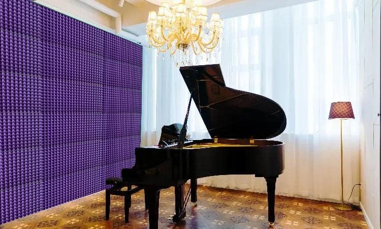 Miniatura 3 de Paquete de 4 paneles de espuma acústica, sala de instrumentos musicales, cine KTV, panel de acústica pirámide de gran tamaño, tablero de espuma