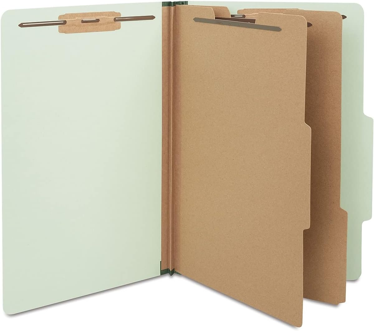TR18339/18339 Pressboard Classification Folder 2-Div 2.5-Inch Exp Lgl Light Gray/Green 10/BX