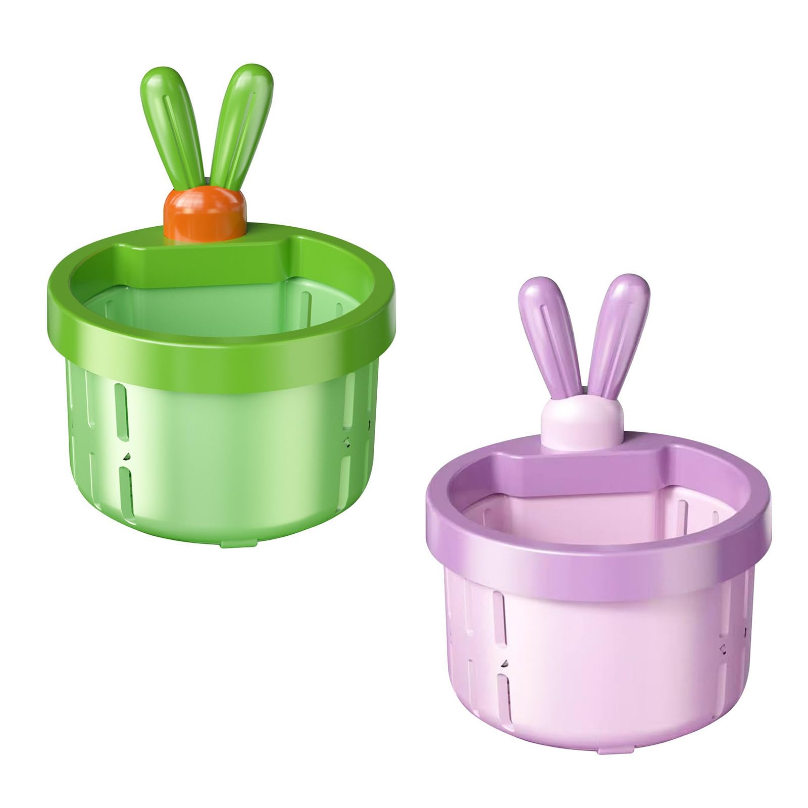 XuQiZZpp 2Pcs Decorative Rabbits Ears Design Sink Drain Strainer Press To Dump Filter Basket Waste Catcher For Kitchen Bathroom
