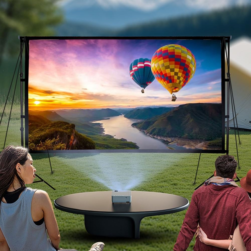 Schermo per Proiettore a Telaio Fisso da 150 Pollici con Supporto Diagonale 16:9 Schermo di Proiezione Attivo 3D 4K Ultra HD per Home Theater Festa(60 inch (L 145 x H 80 cm))