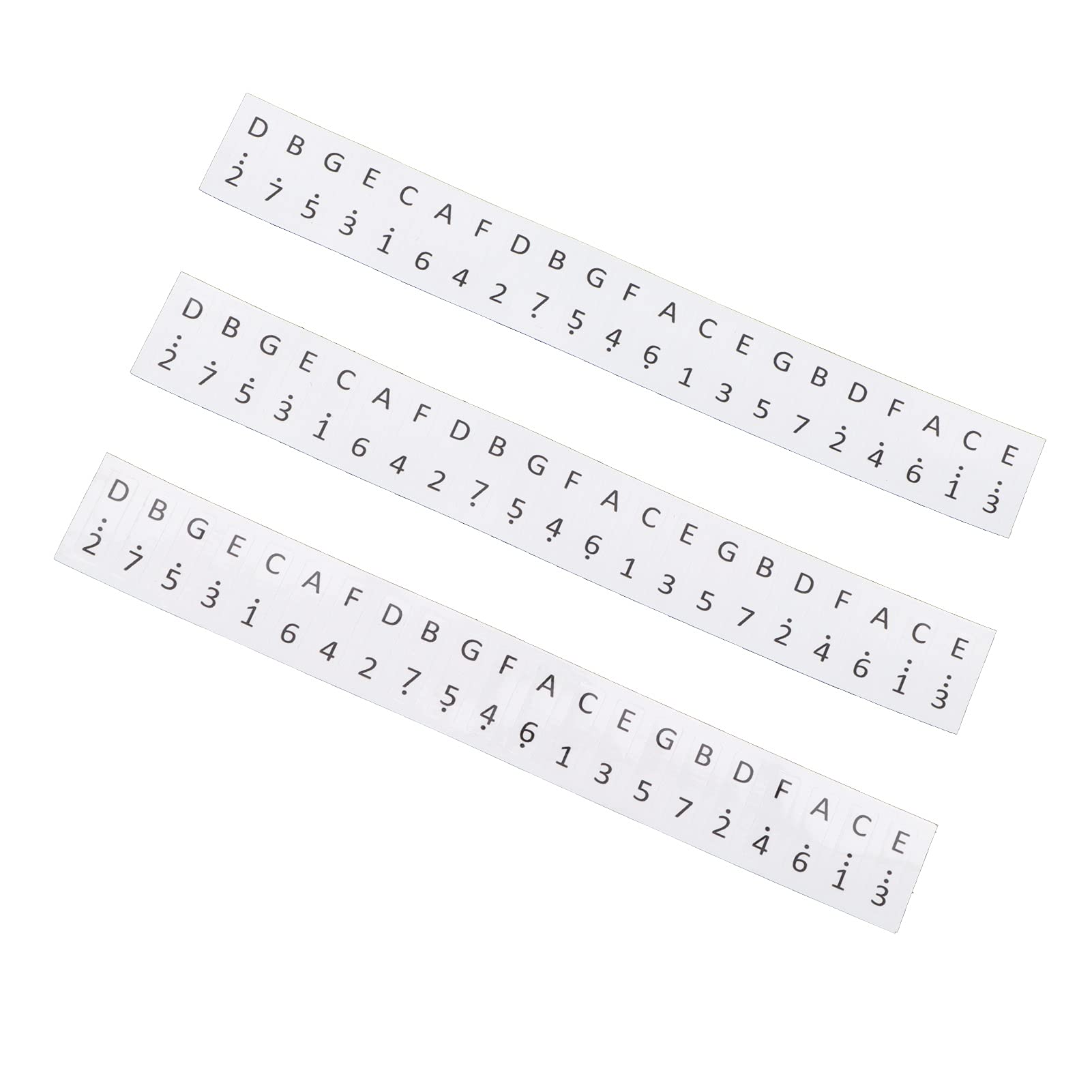 Carnaval Commerçant Autocollants de clés, papier autocollant Kalimba à 17 clés pour débutants pour mémoriser des notes(blanche)