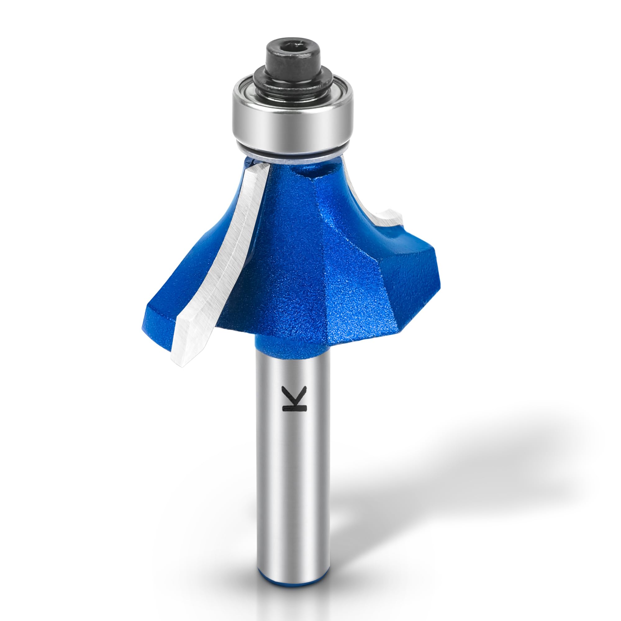 NICAVKIT Radius 12 mm Rounding Cutter with 8 mm Shank, Carbide Round Over Milling Cutter Bits Router Bits Edge Cutter for Woodworking