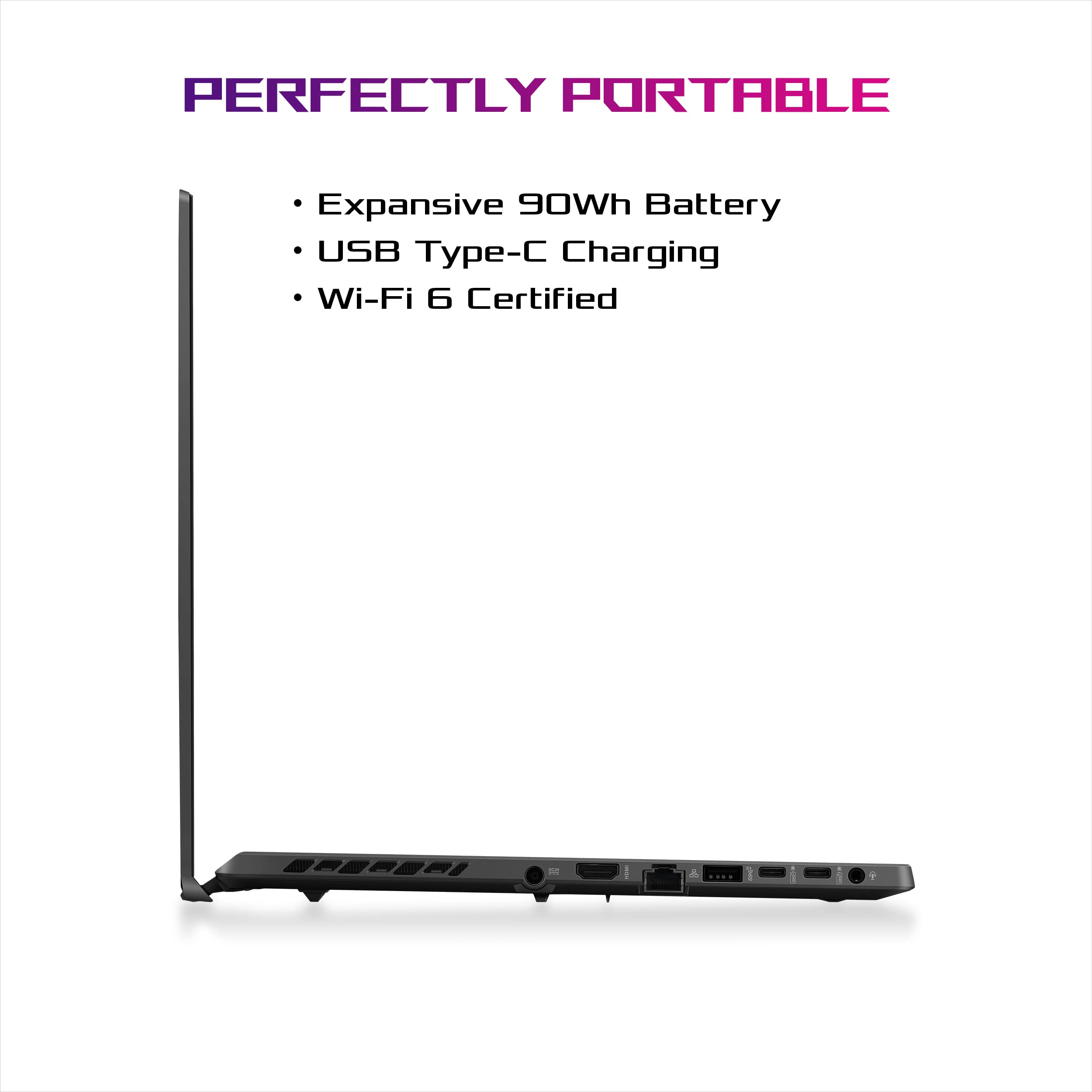 ASUS ROG Zephyrus G15 Ultra Slim Gaming Laptop, 15.6” 165Hz QHD Display, GeForce RTX 3080, AMD Ryzen 9 5900HS, 16GB DDR4, 1TB PCIe NVMe SSD, Wi-Fi 6, Windows 10, Eclipse Gray, GA503QS-BS96Q