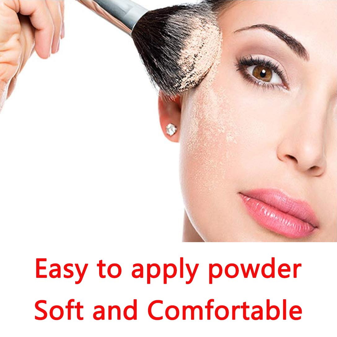 RN BEAUTY Makeup Brush Powder Brush Foundation Brush Contour Brush Blush Brush Bronzer Brush Face Blender Brush Mineral Buffing Blending Kabuki Brushes Soft Synthetic Fibers (Black&Golden) : Beauty & Personal Care