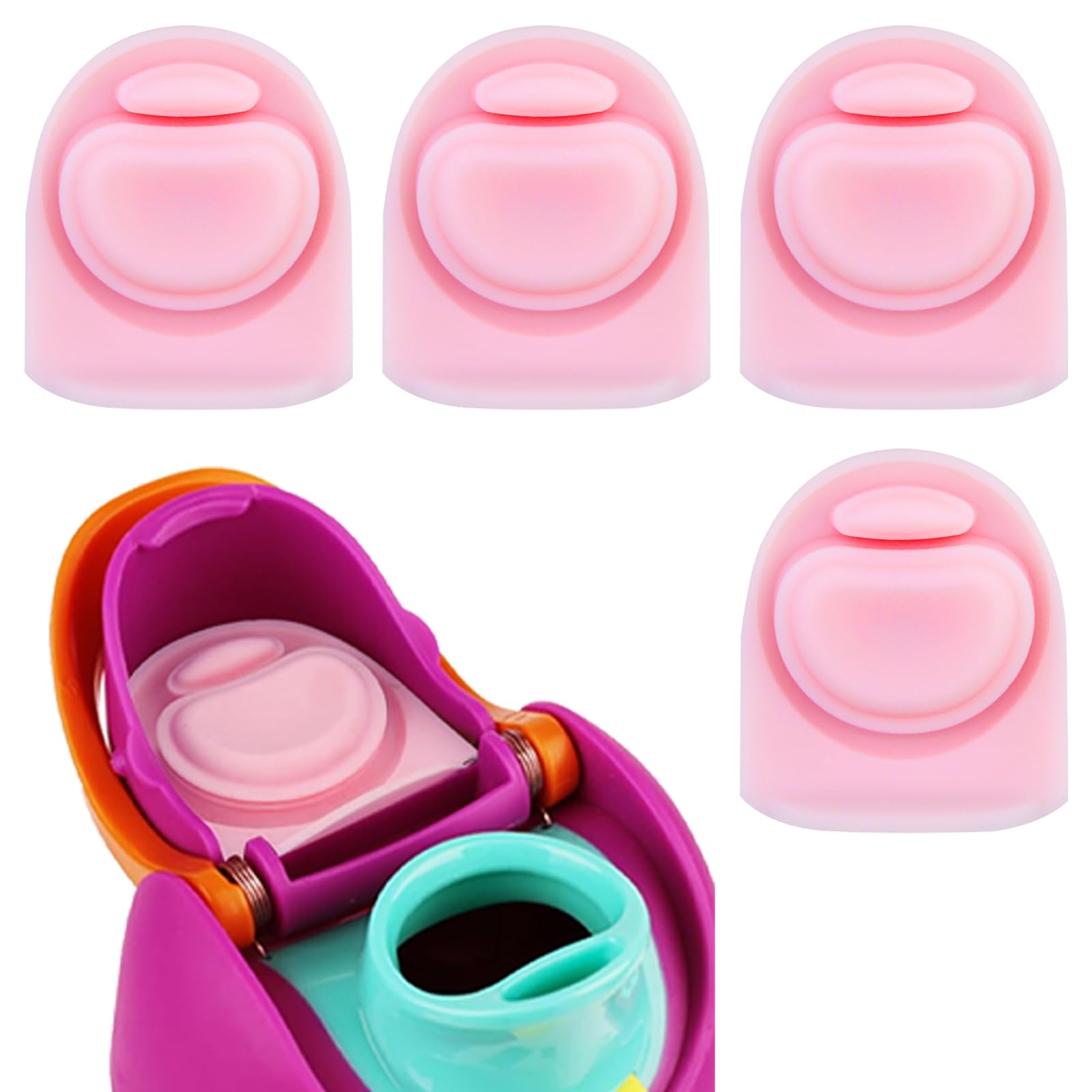 Frokolla 4pcs Replacement Stopper Seal Compatible with Owala FreeSip 24oz 32oz,Water Bottle Lid Insert Cap Rubber Seal Parts for Owala 16/19/24/32/40oz Spout Gasket Mouth piece Accessories F-Q4