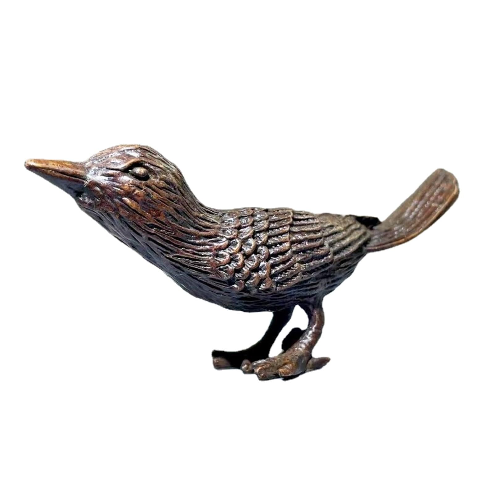 NGDFGR Brass Sparrow Magpie Figurines Model,Bronze Animal Bird Statue Sculpture Crafts Collection Desktop Ornament Home Garden Sand Table Decor Accessories Study Paperweight