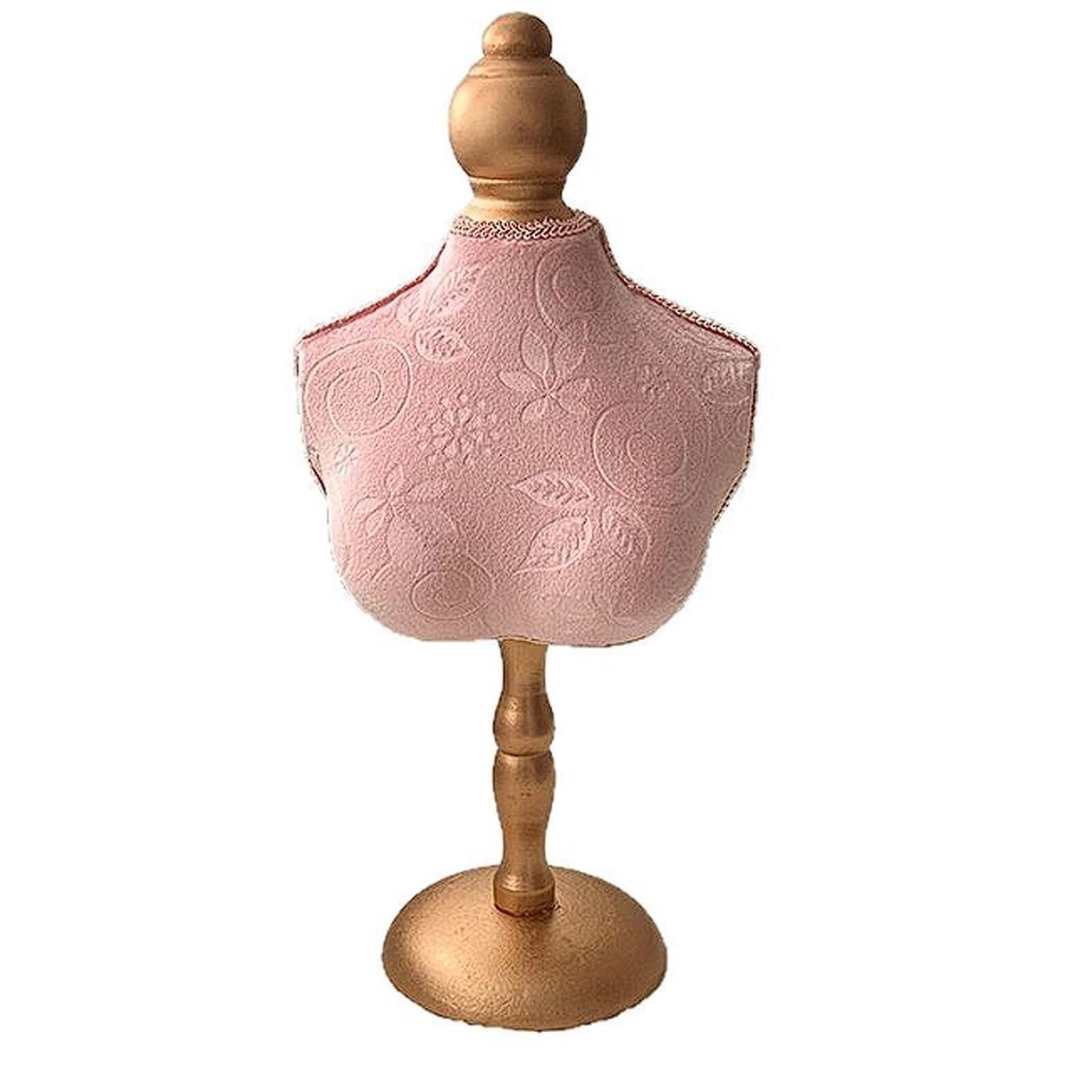 WxuuLTGJR Floral Jewelry Display Stand Velvet Earring Tower Rack Mannequin Jewelry Easel Stand Organizer Showcase for Necklaces,Crystals(16 * 36cm)