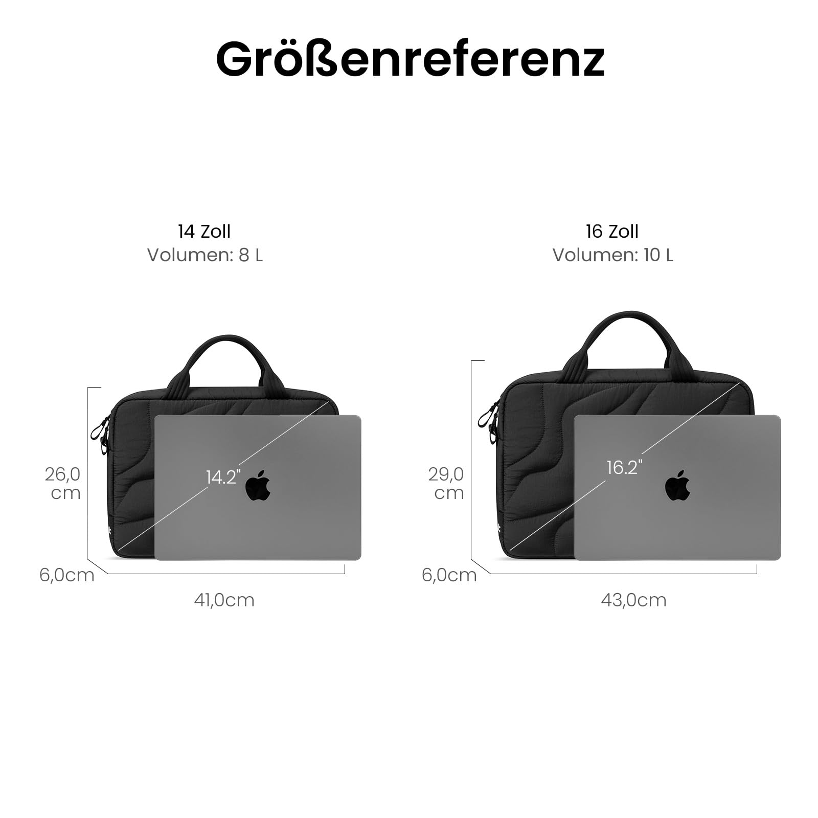 tomtoc Laptoptasche 16 Zoll, Puffy Laptop Tasche für Damen, Leichte Laptoptasche für 16 Zoll MacBook Pro M5 Pro/Max M4, Modische Laptophülle Arbeitstasche Aktentasche Handtasche für Tägliches Pendeln