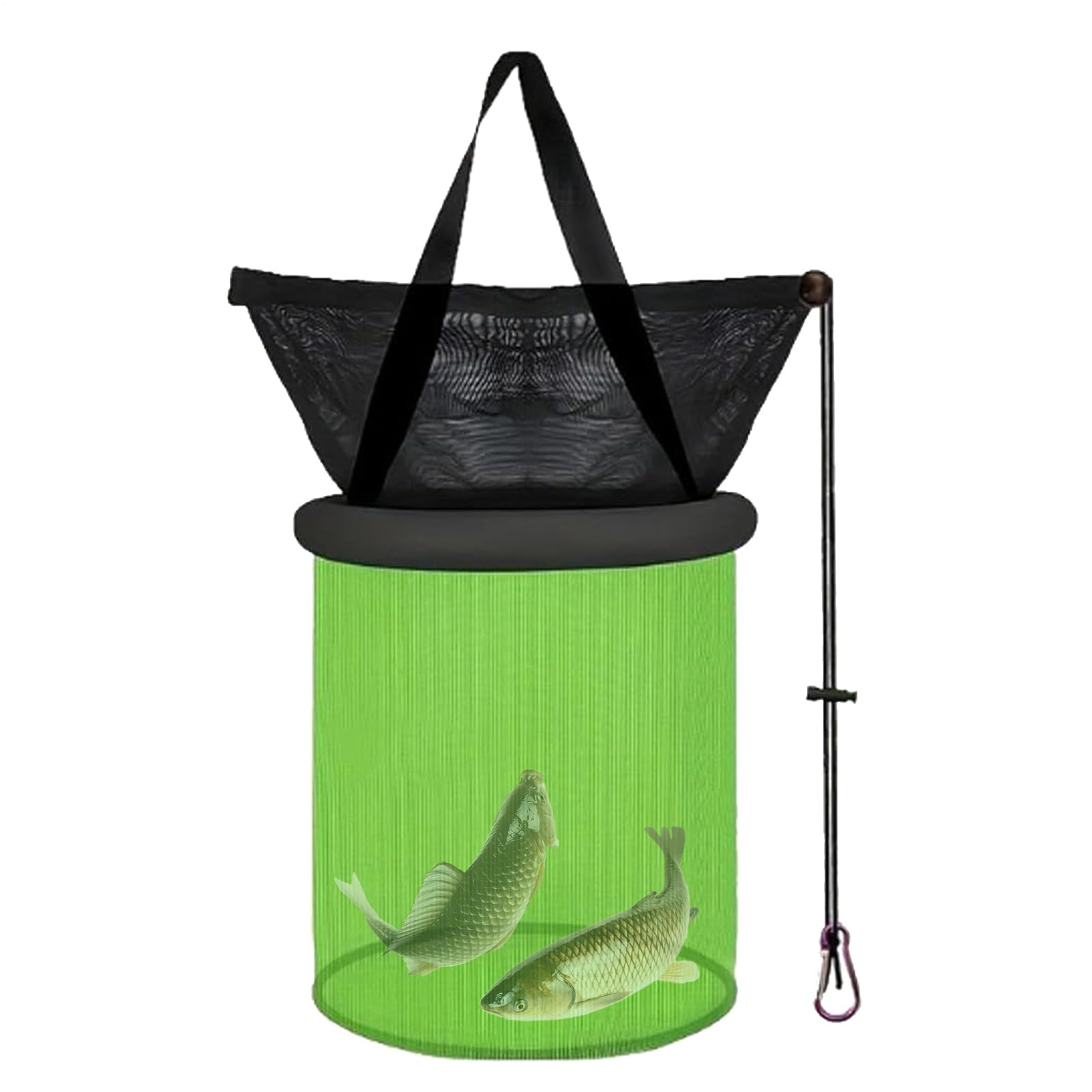 Floating Fish Basket,Folding Fish Net Cage for Live Bait | Multifunctional Live Caught Organizer Cage for Men Friends Family Husband Grandfather Son Daughter Neighbor Uncle Boyfriend