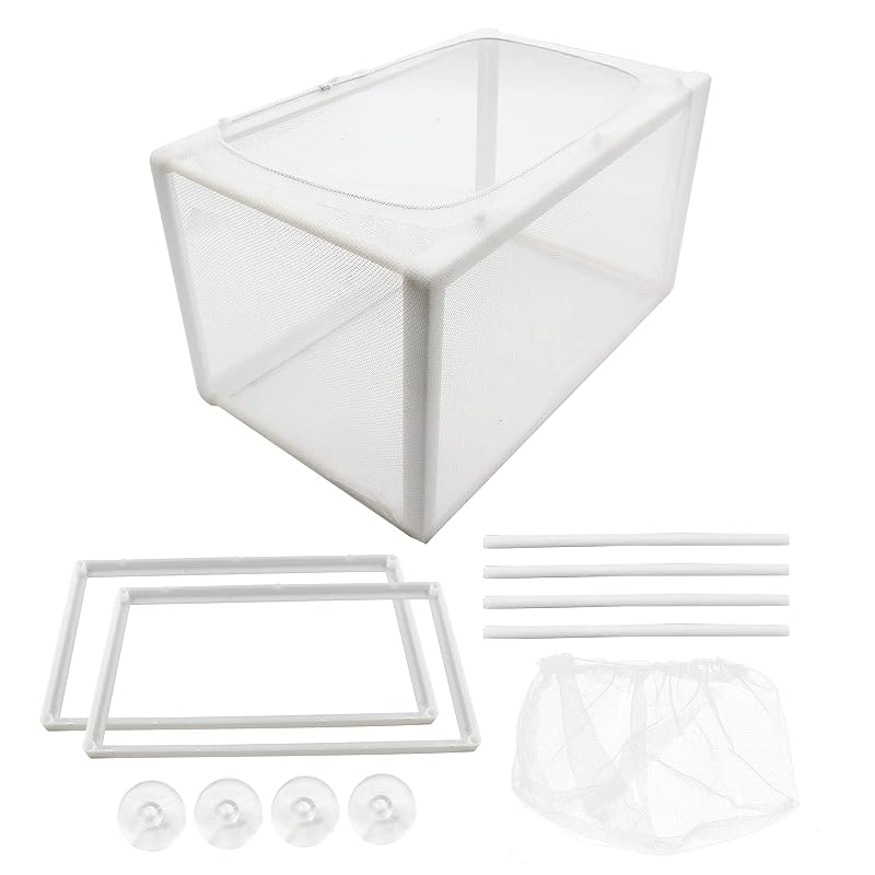 Caixa de Reprodução para Peixes em Tela de Nylon Branca Cionyce 26 x 15 x 15 cm