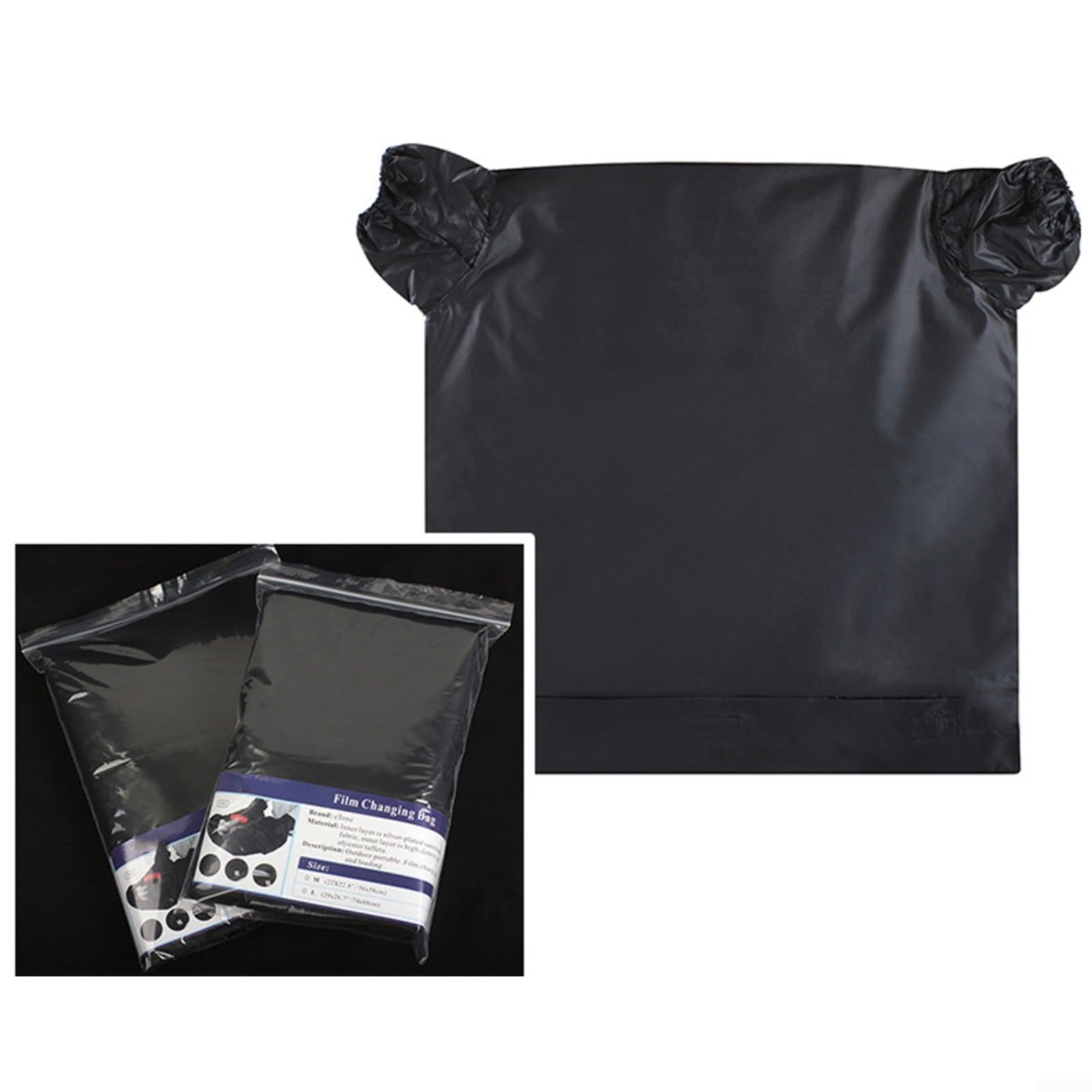 Darkroom - Bolsa para fotografía de película, diseño de doble capa, ligera y cómoda (negro M)