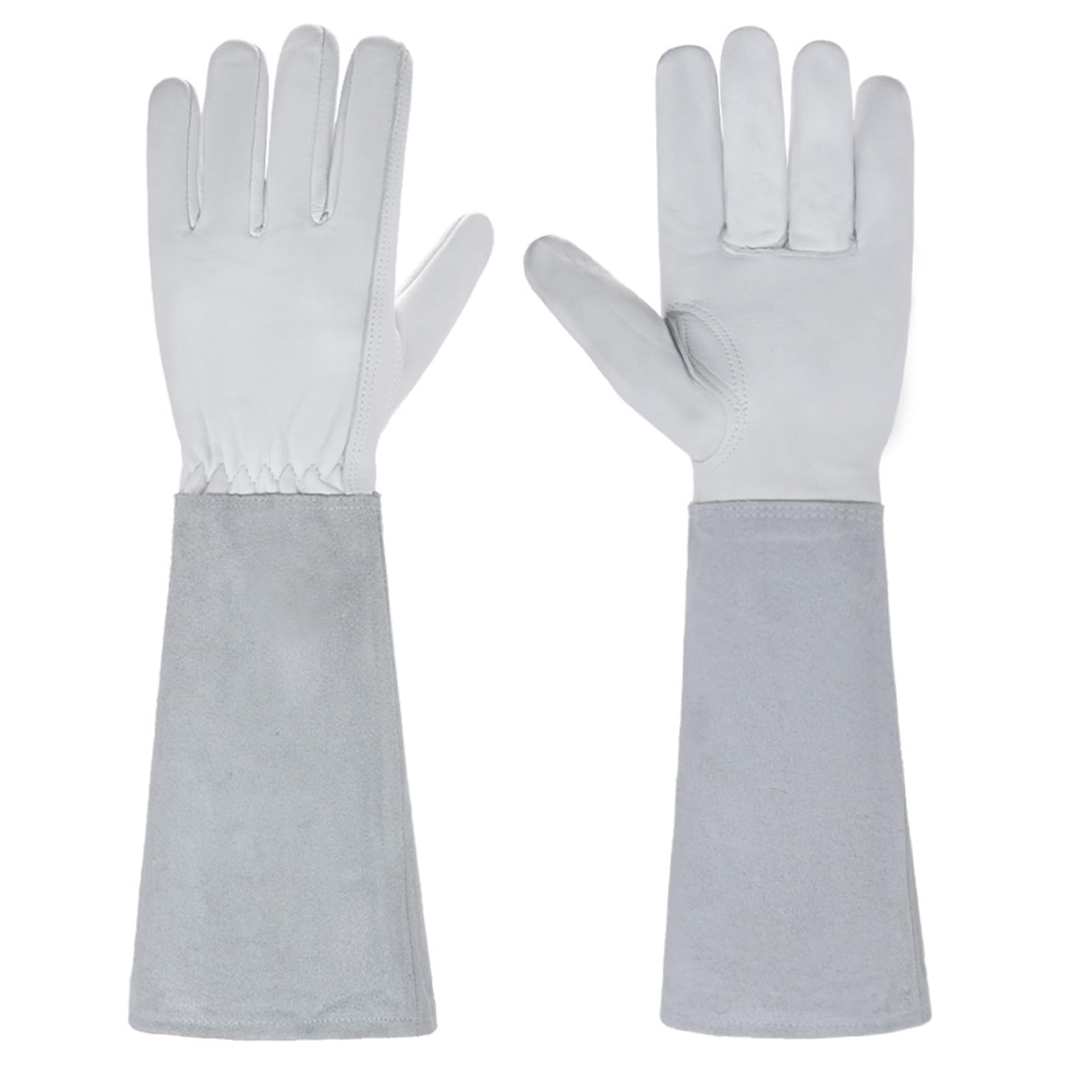 MICFENY Insulation Work Gloves Abrasion Resistant Leather Extended Cuffs For Gardening And Repairs