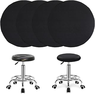 Funda Taburete Redondo 4 Piezas Fundas para Taburetes de Bar Fundas Taburetes Antiarrugas Lavable Funda Elástica Silla para Sillas de 35 a 45cm de Diámetro