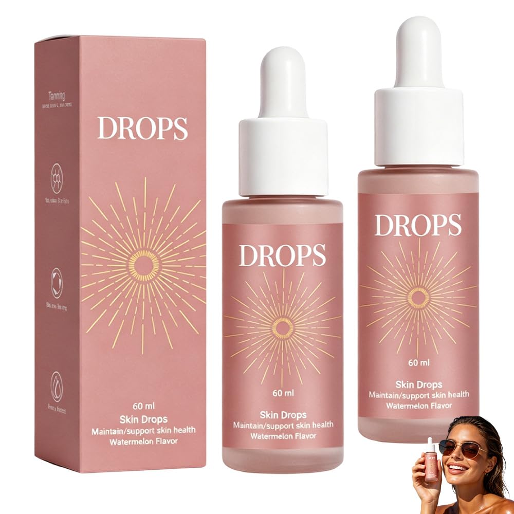 Foreverup 2 sztuki Sunless Tanning Drops, krople do opalania bez słońca, krople samoopalające, do stopniowej opalenizny, naturalne zwiększenie melaniny – poprawa kolorytu skóry bez uszkodzeń