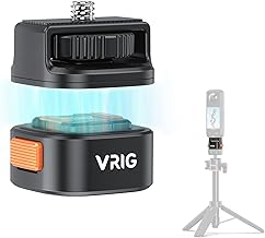 VRIG Quick Release Mount Magnetic Adapter 1/4" Screw Mount for Tripod Magnetic Quick Mount Action Camera Accessories Mount Adapter Mini Tripod for DJI Osmo Pocket3/Insta360 X4 X3 X2 Claw Mini Series