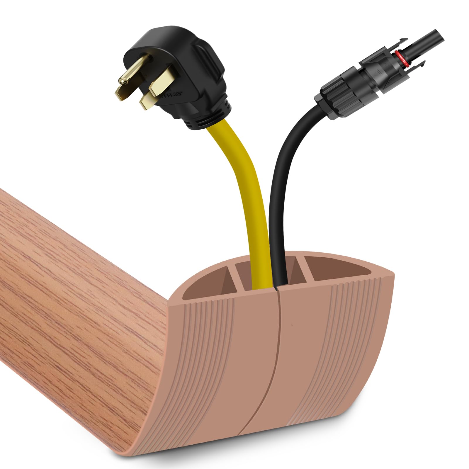 Floor Cable Cover 1 Meter Cable Covers for Wires Floor Protect Wires & Prevent Trip Hazards, Easy to Cut for Home, Office, School, Concerts, Cavity 15mm (W) x 8mm (H)