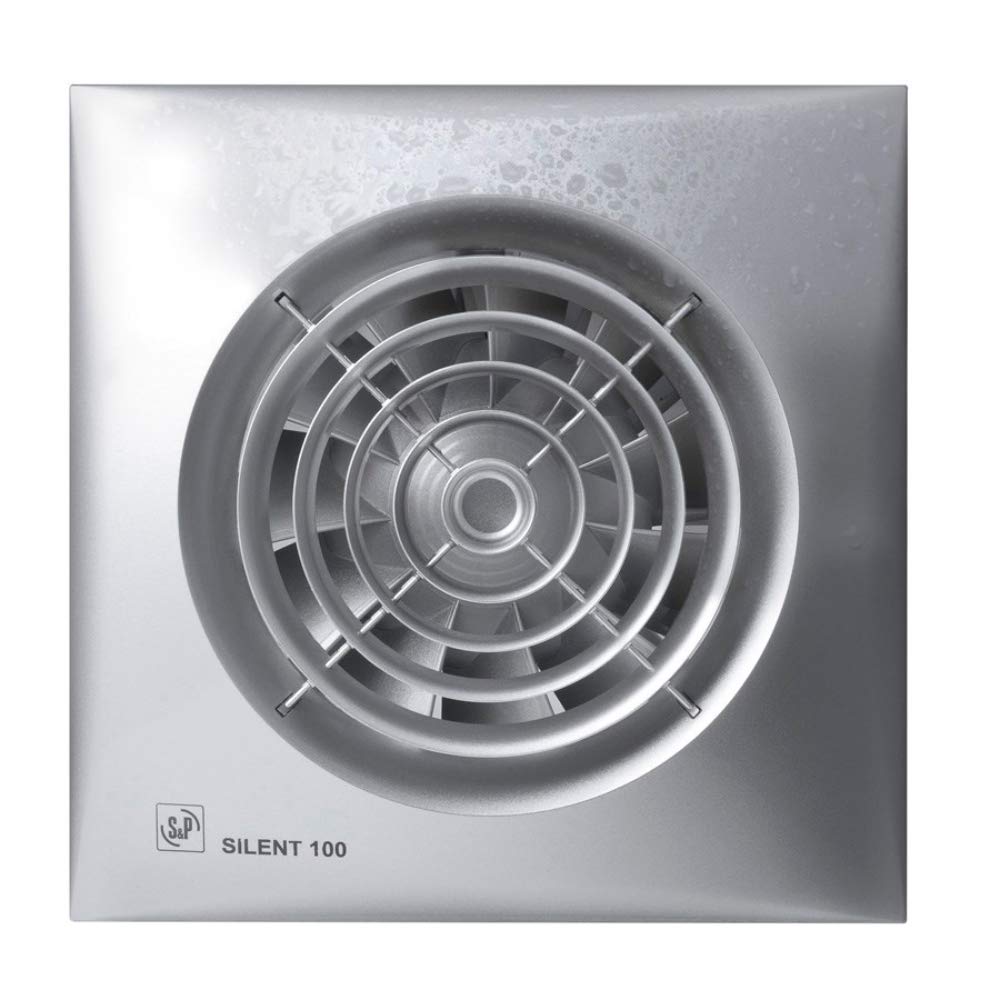 S & P Silent-100 cz 12v – Exhaust Bathroom Silent-100cz Silver 12v 13w