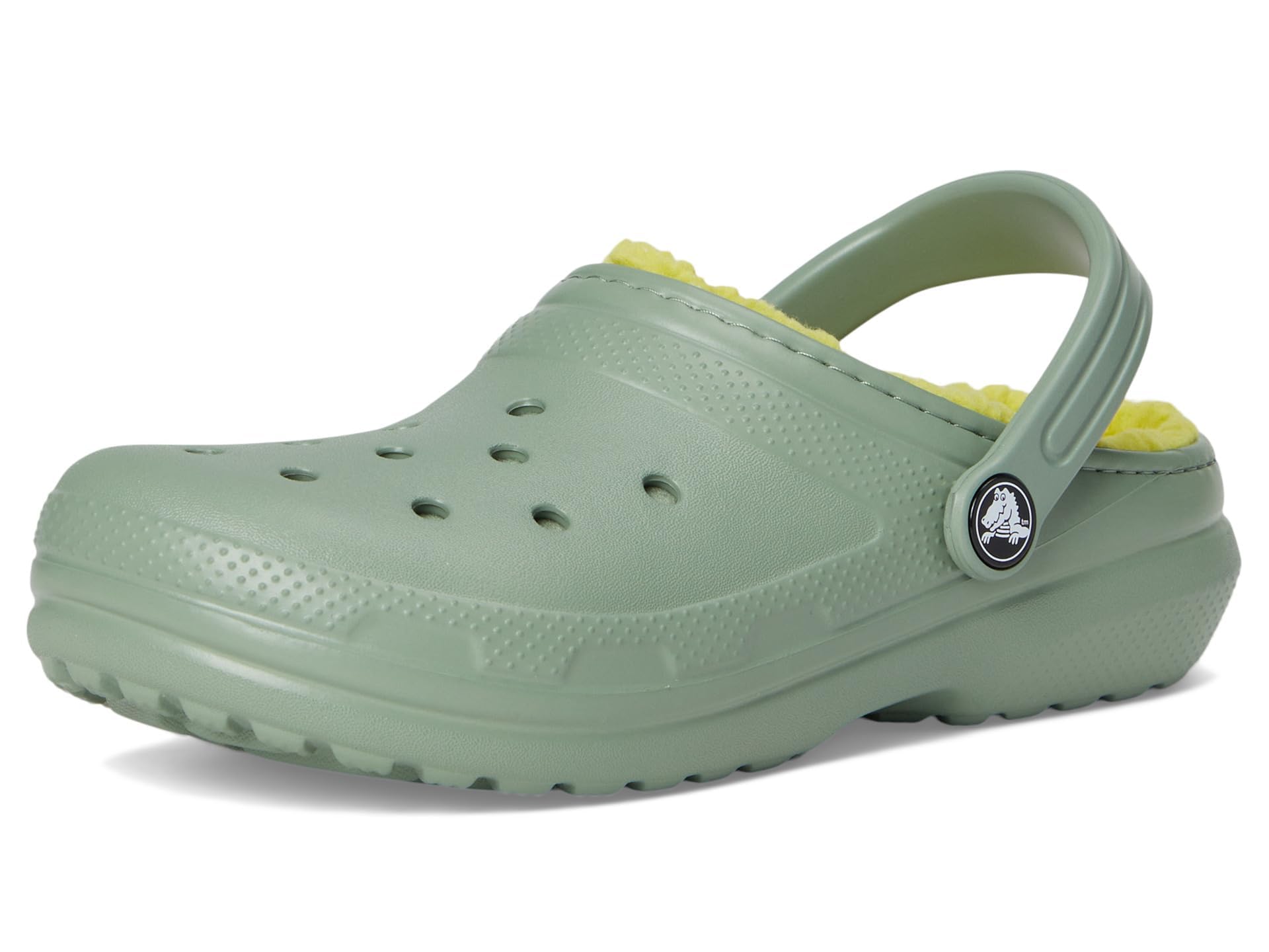 Crocs Unisex Kids Clog,Classic Lined Clog K,Moss,13 UK Child