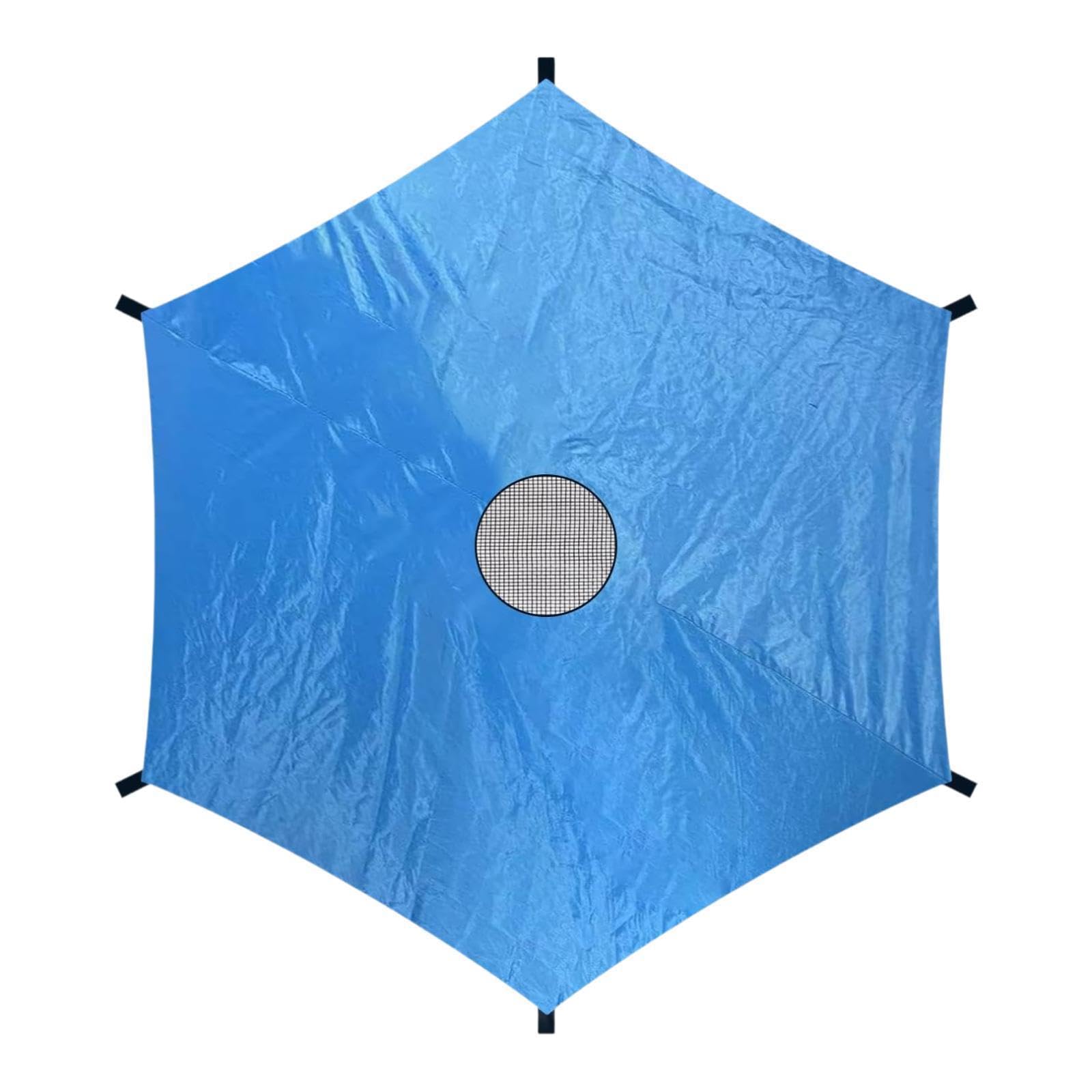 Vaveren Trampoline Shade Cover Only, Trampoline Awning, Summer Outdoor Waterproof Trampoline Rain Cover for 6 Poles Round Trampoline, 10ft
