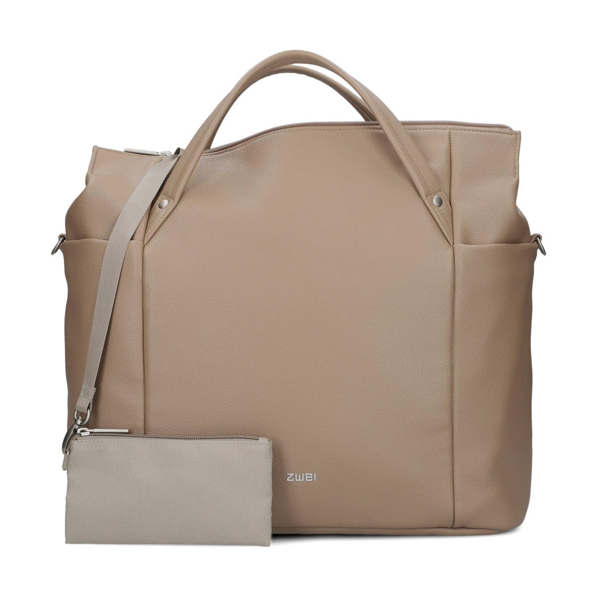 Zwei Große Damen Business-Tasche Pia PI160 Laptop-Tasche 16 Liter klassisch-elegante Querformat Tote Bag für Büro & Arbeit inkl. extra langer Schultergurt - Umhängetasche & Schultertasche