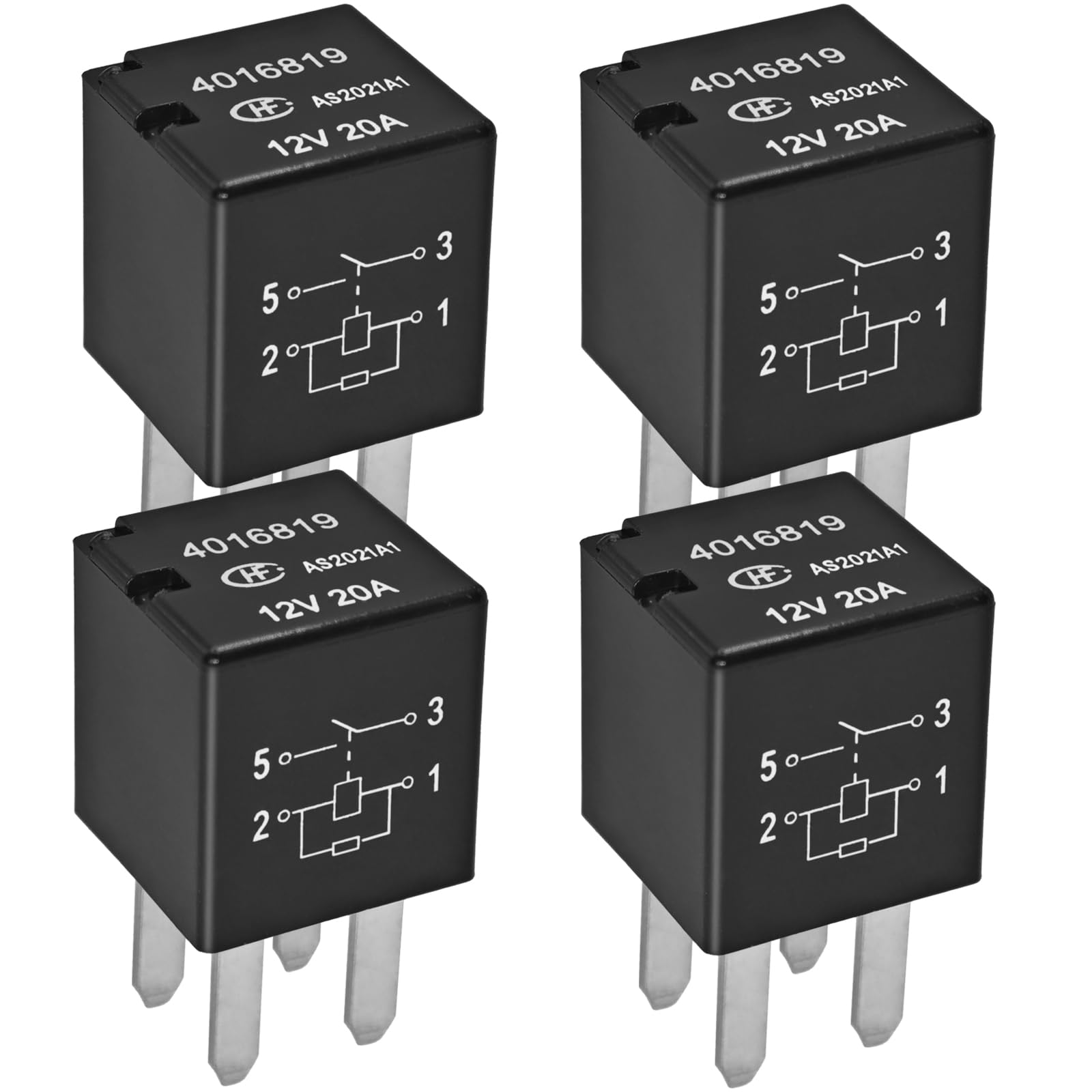Formiden 4016819 Ultra Micro ISO Automotive Relay (Pack of 4) - 12VDC 20A 4-Pin Relay General Purpose for Polaris ATV & UTV Applications
