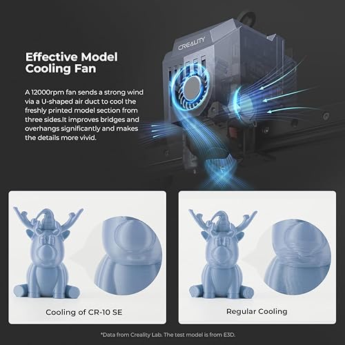 Miniatura 8 de Creality Impresora 3D CR 10 SE, velocidad de impresión de 23.622 ins, nivelación automática táctil, impresoras 3D FDM de aceleración de 314.961 ins