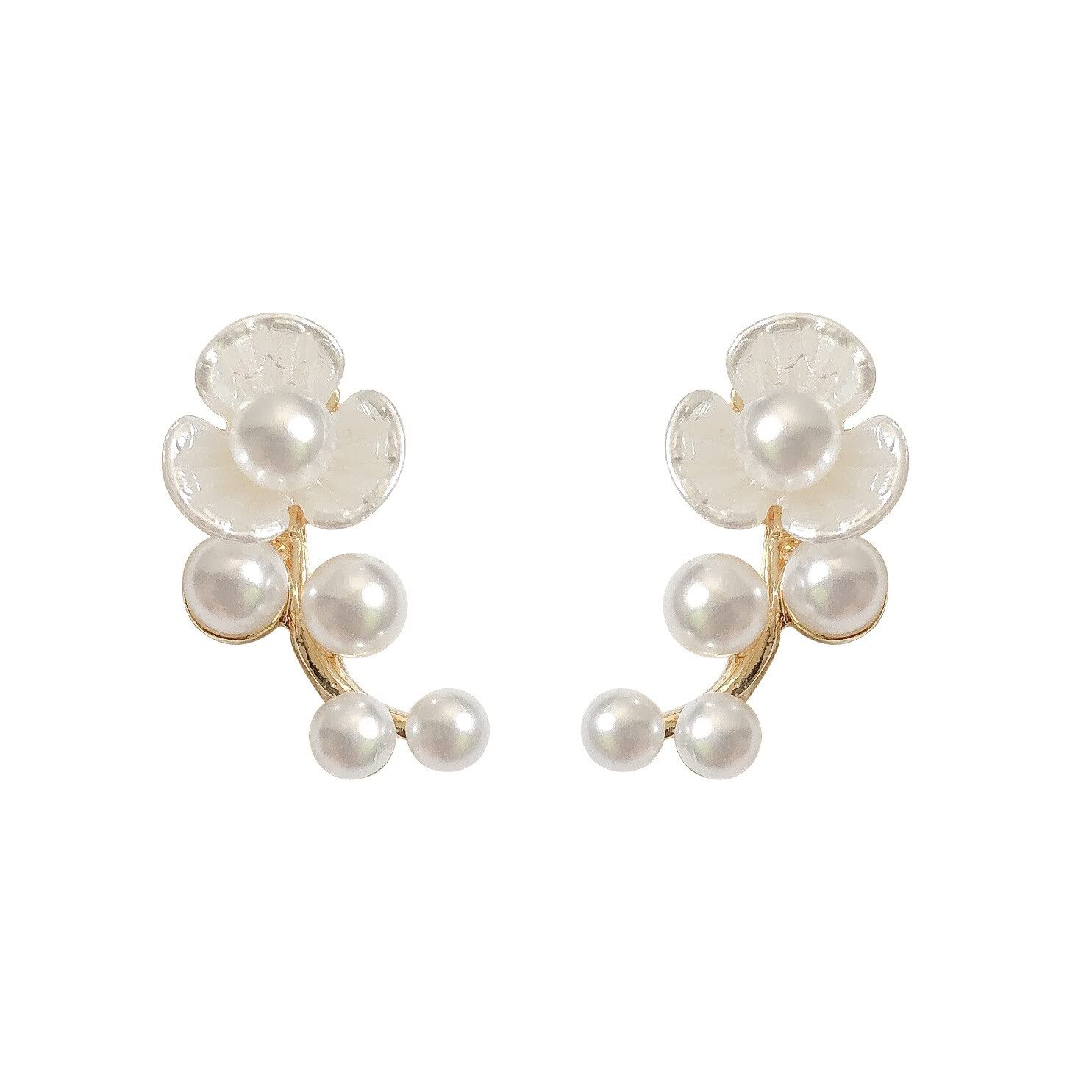 Boucles d'oreilles fleur argent 925 de haute qualité au design géométrique