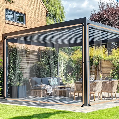 Lona con ojales impermeable y transparente de PVC BeGrit para invernadero exterior 2
